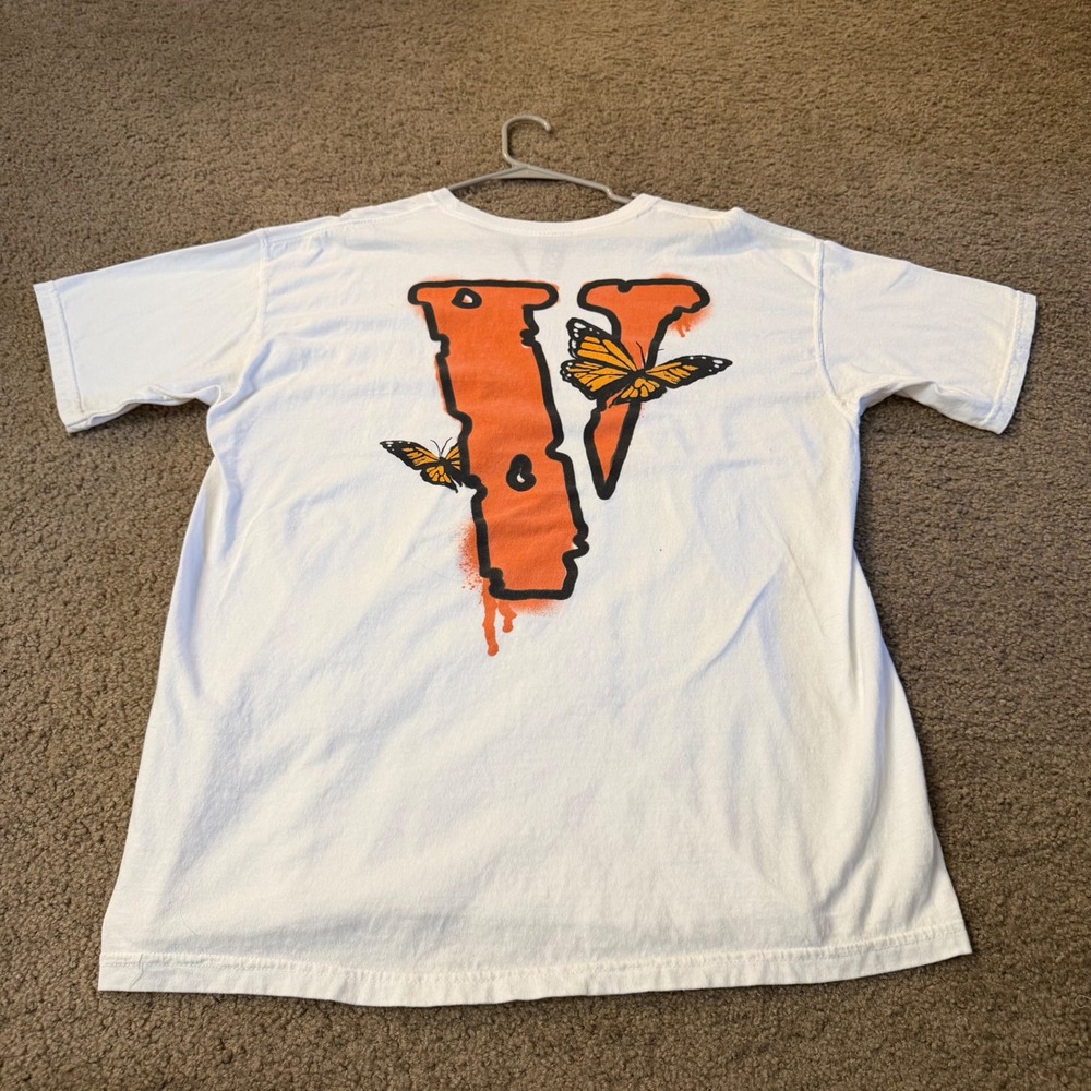 Juice WRLD x Vlone Legends Never Die Butterfly White T-Shirt XL Streetwear